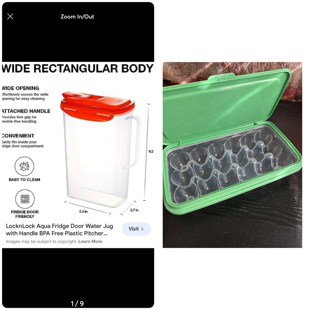 Lock N Lock Fridge Door Pitcher And 18ct Egg Carton Holder